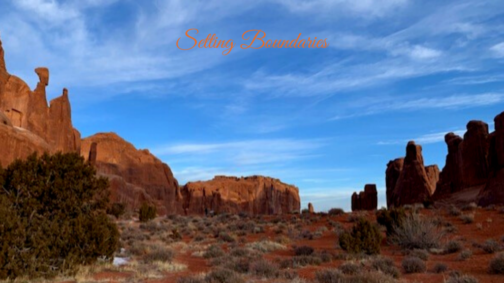 Stone people in the desert