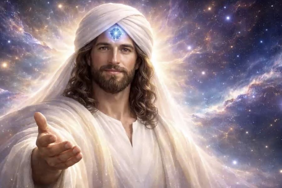 Jesus extending his hand